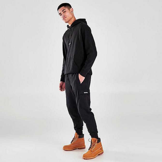 Front view of Men's Timberland Cargo Jogger Pants in TNF Black Click to zoom