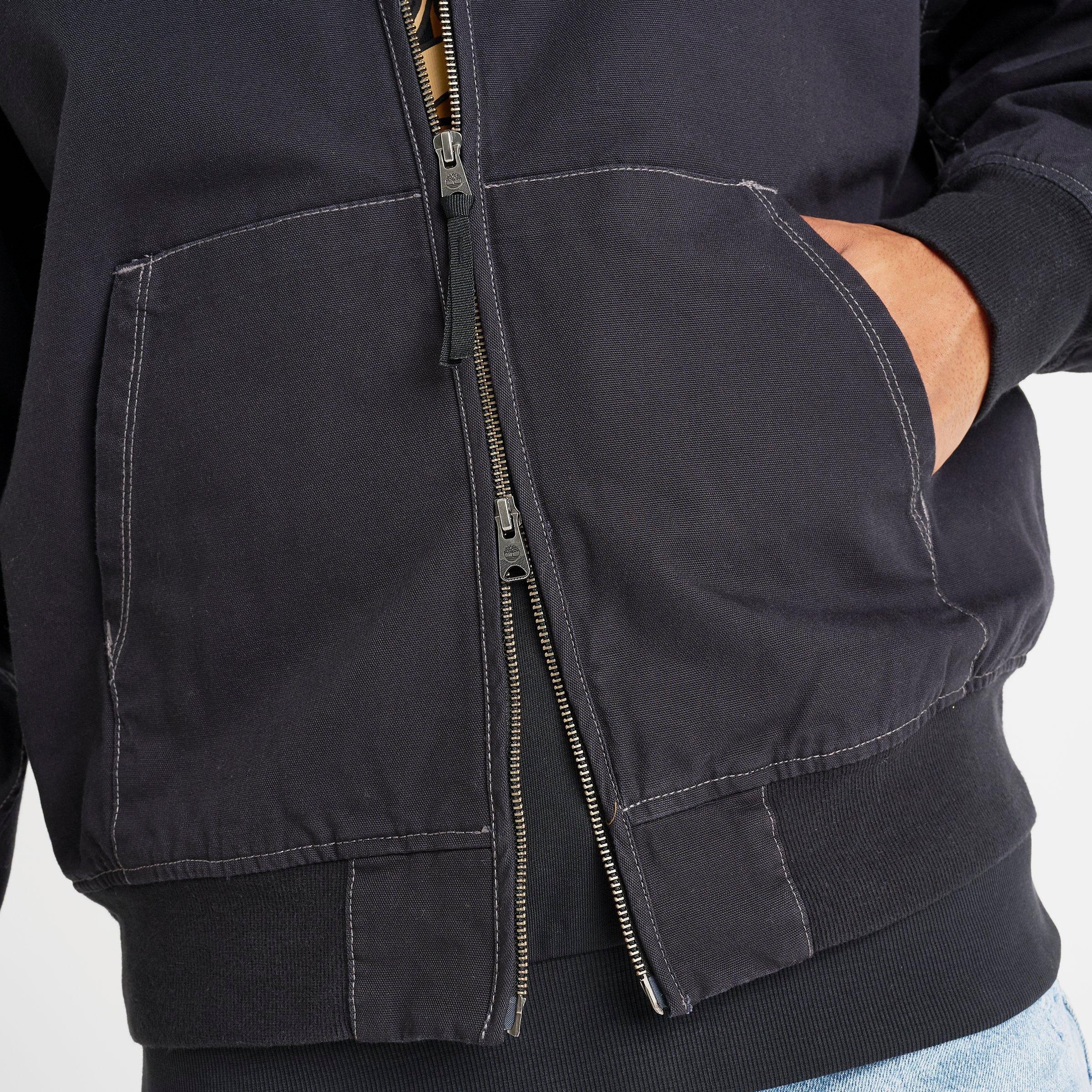 Men's Timberland Washed Duck Canvas Hooded Bomber Jacket