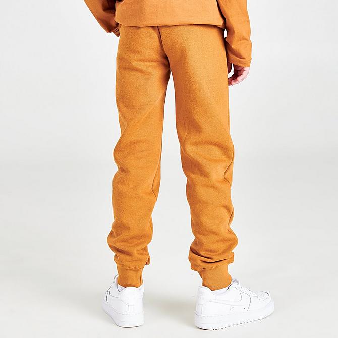 Back Right view of Boys' Timberland Big Tree Fleece Jogger Pants in Wheat Click to zoom