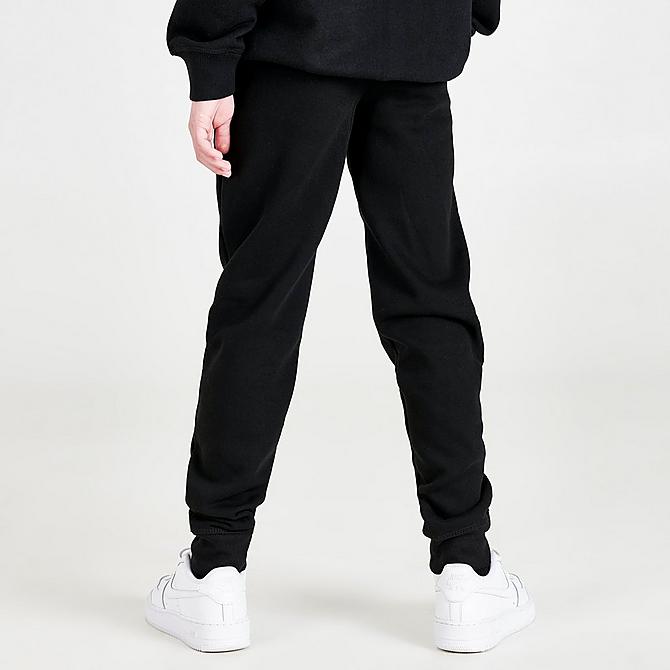 Back Right view of Boys' Timberland Script Logo Jogger Pants in Black Click to zoom