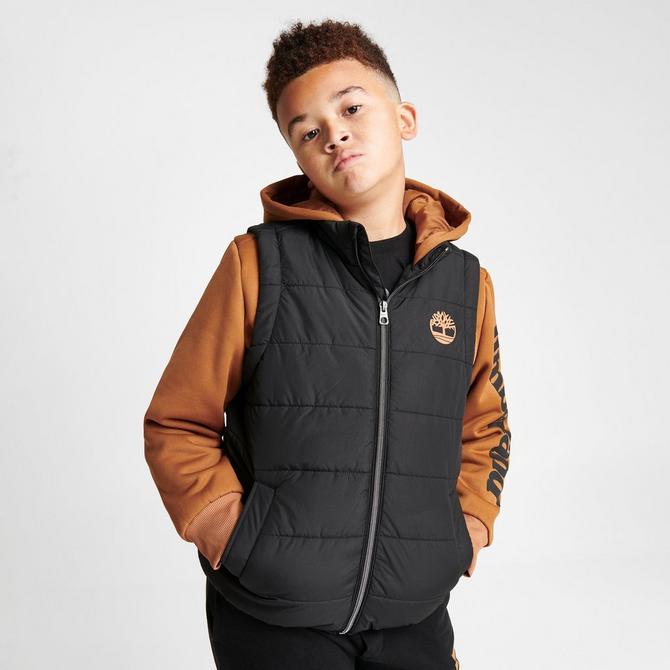 Boys' Timberland Full-Zip Hooded Hybrid Jacket| Finish Line