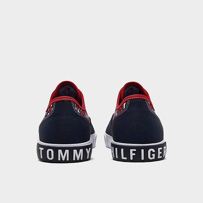 Left view of Men's Tommy Hilfiger Casual Shoes in Navy/Red/White Click to zoom