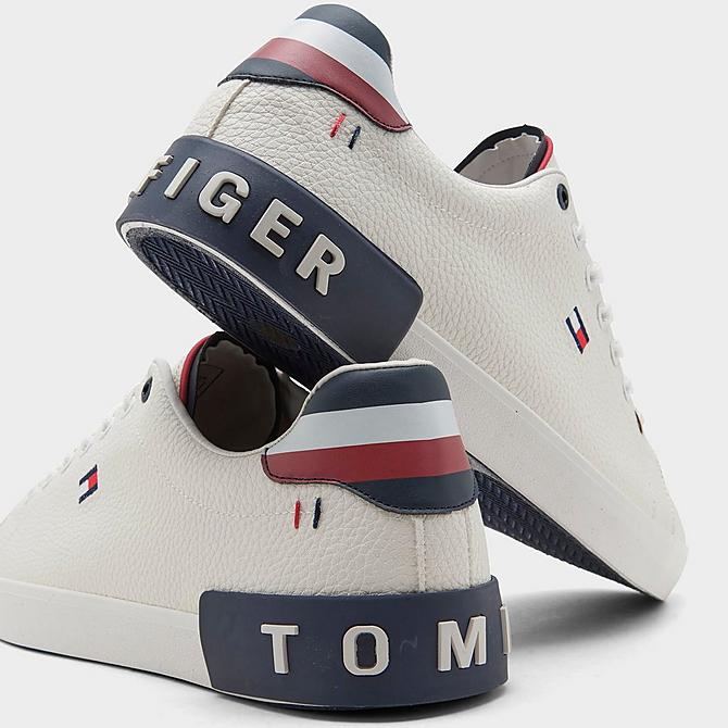 Front view of Men's Tommy Hilfiger Rezz Casual Shoes in White Click to zoom