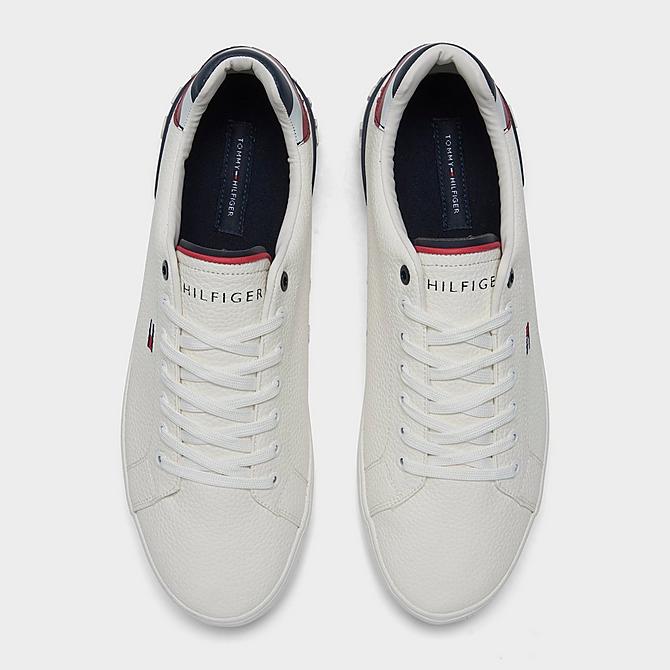 Back view of Men's Tommy Hilfiger Rezz Casual Shoes in White Click to zoom