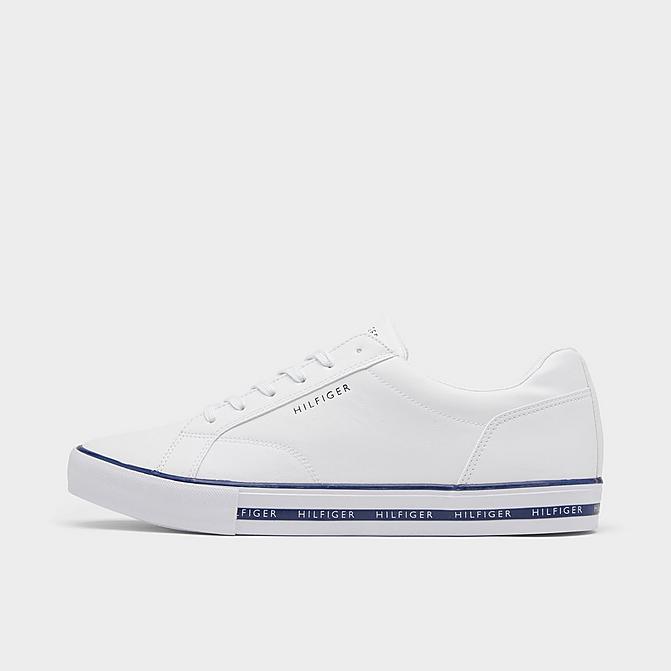 Right view of Men's Tommy Hilfiger Rinnly Casual Shoes in White/Navy Click to zoom