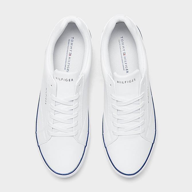 Back view of Men's Tommy Hilfiger Rinnly Casual Shoes in White/Navy Click to zoom