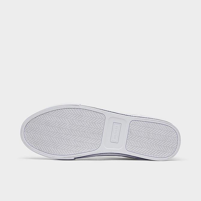 Bottom view of Men's Tommy Hilfiger Rinnly Casual Shoes in White/Navy Click to zoom