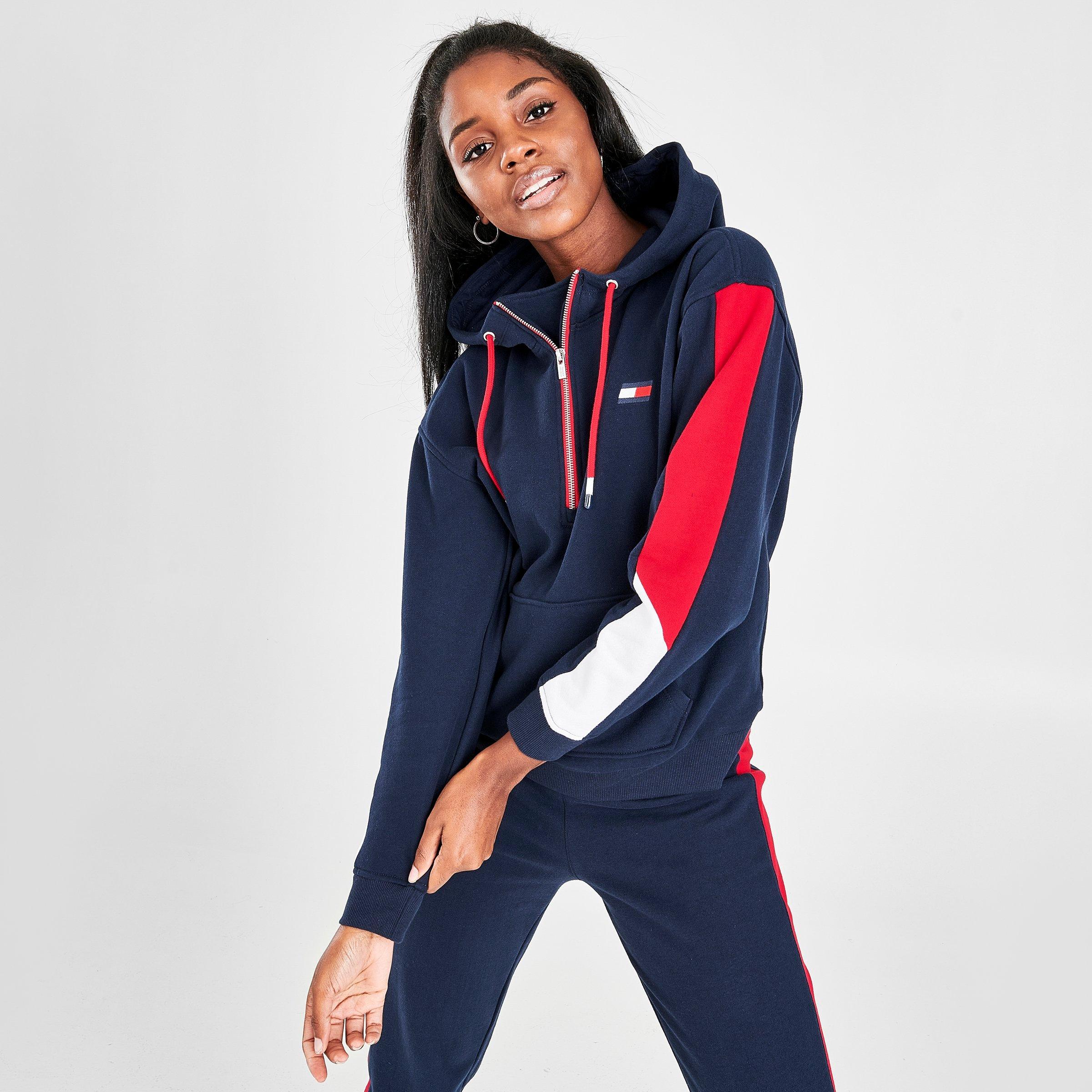tommy hilfiger zip up sweater women's