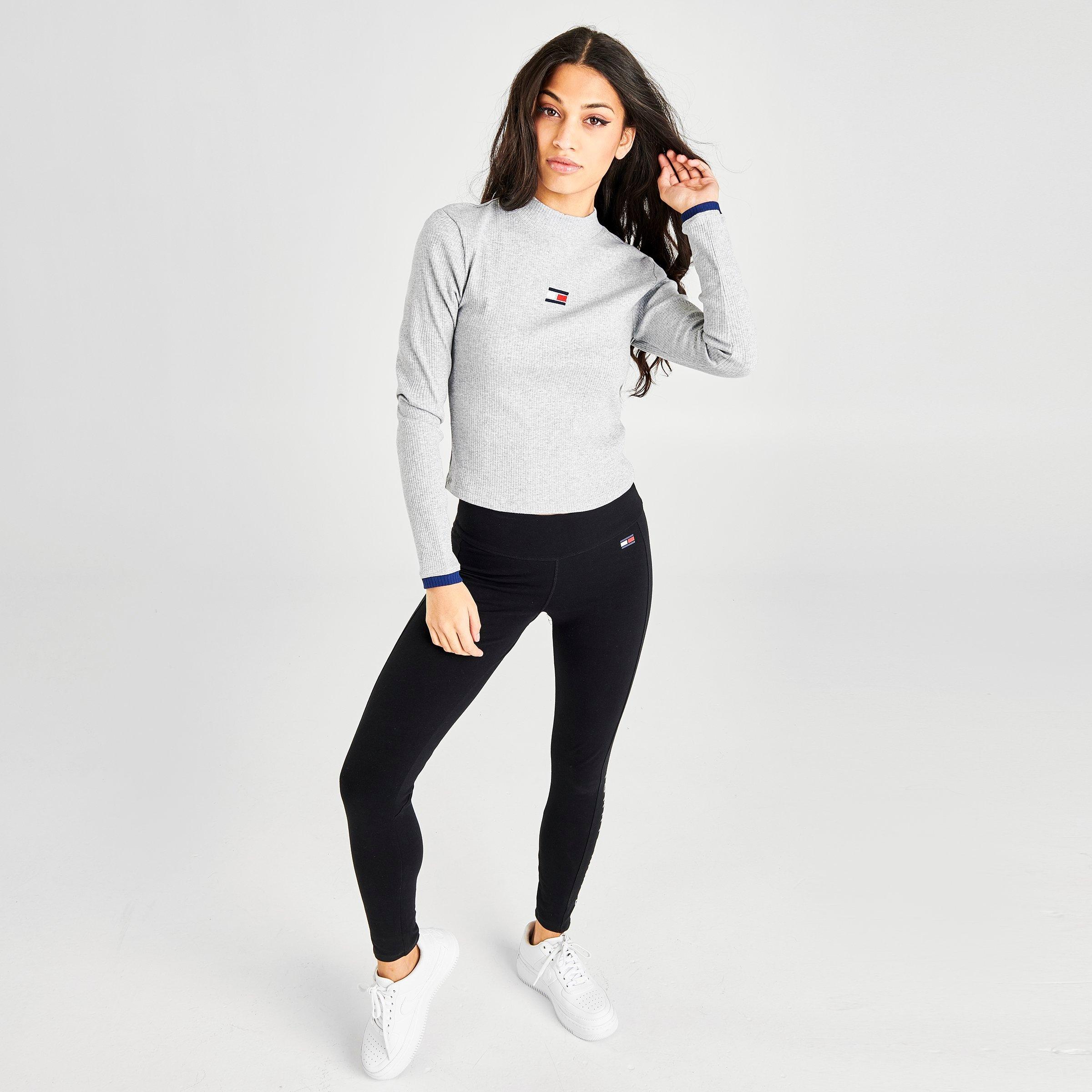 tommy hilfiger mock neck cropped sweatshirt