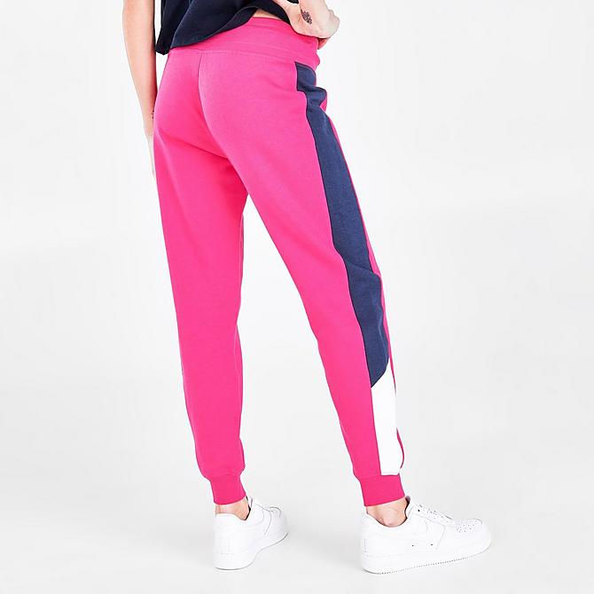 Back Right view of Women's Tommy Hilfiger Jogger Pants in Electric Magenta Click to zoom