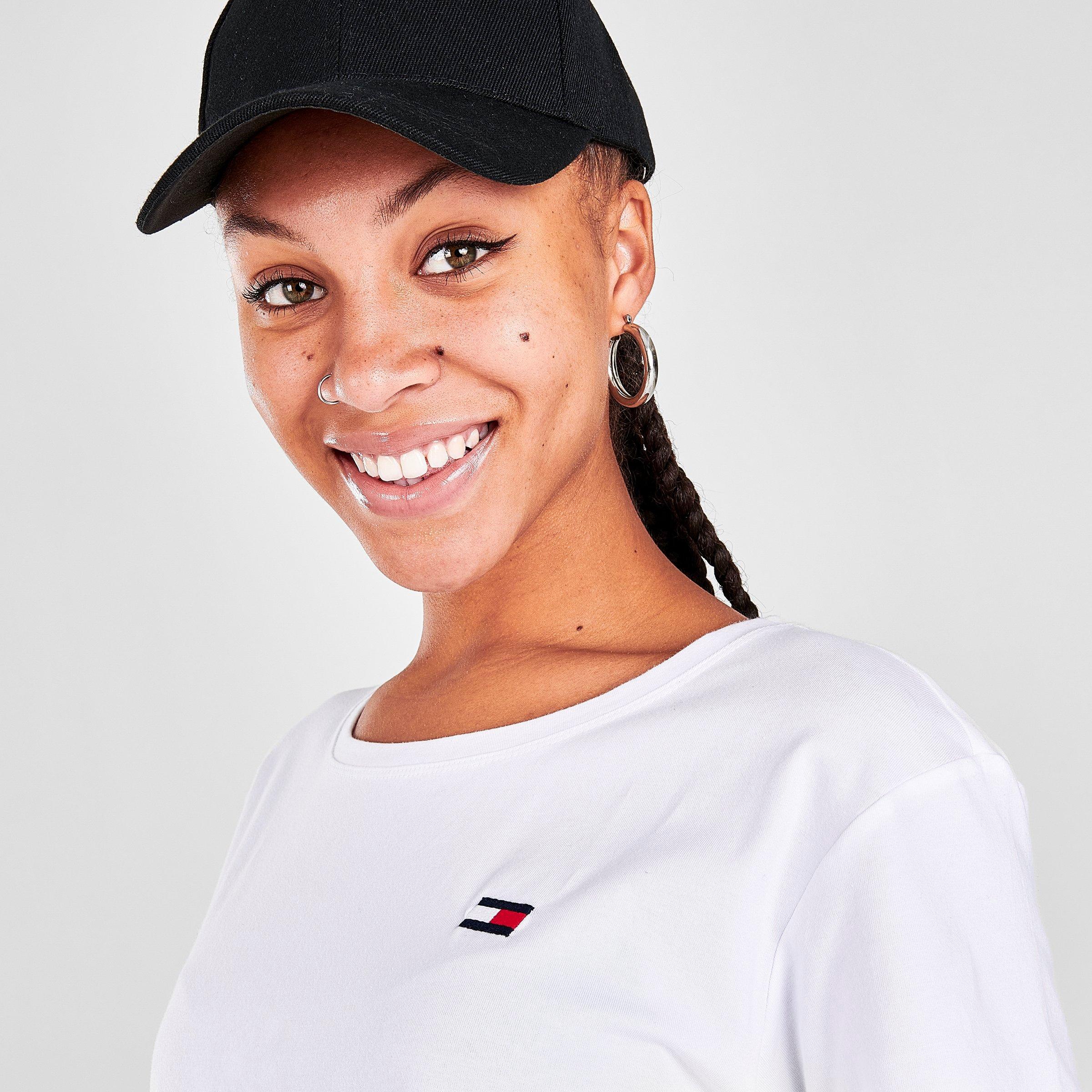 Women's Hilfiger Logo Tie Cap Sleeve T-Shirt| Finish Line