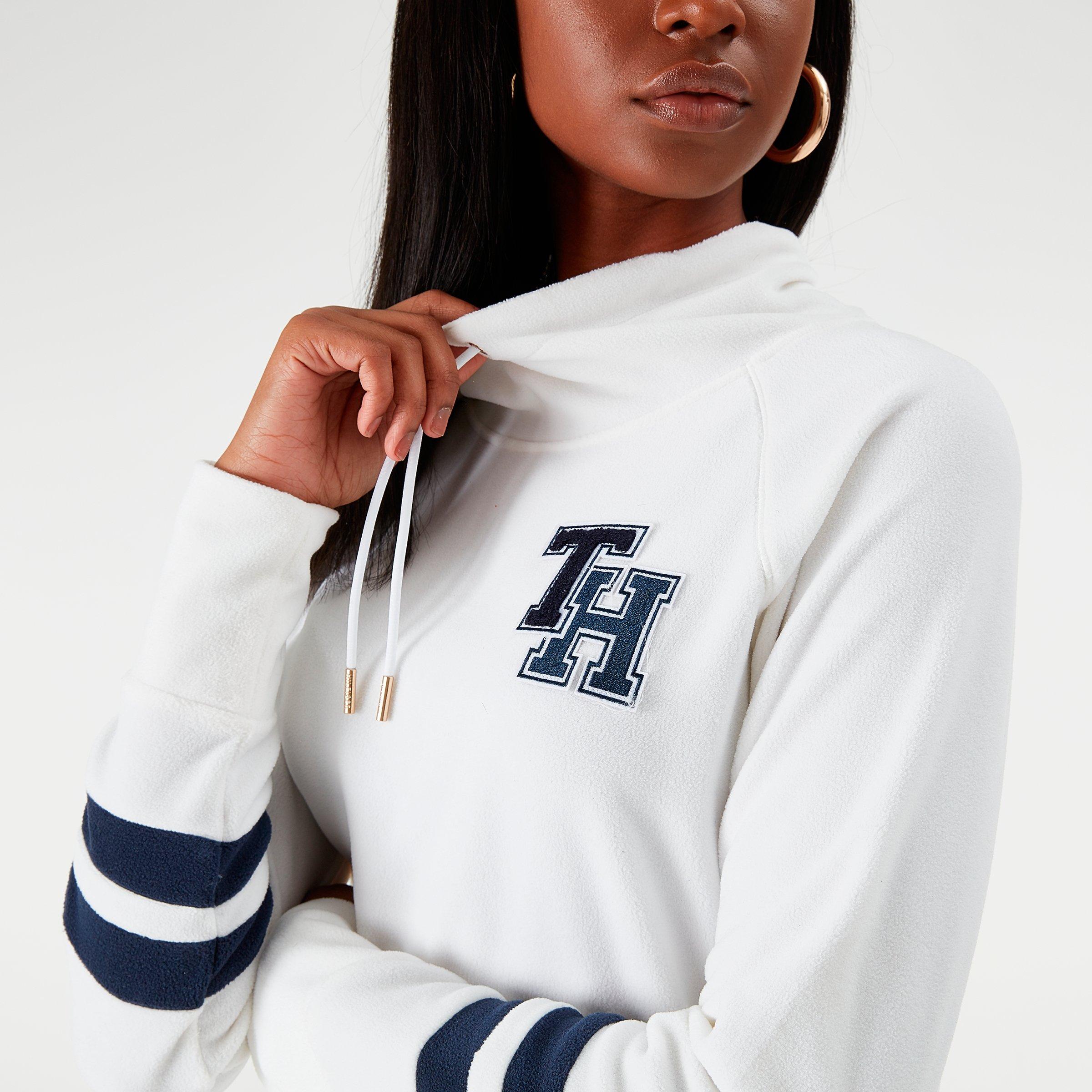 tommy hilfiger mock neck cropped sweatshirt