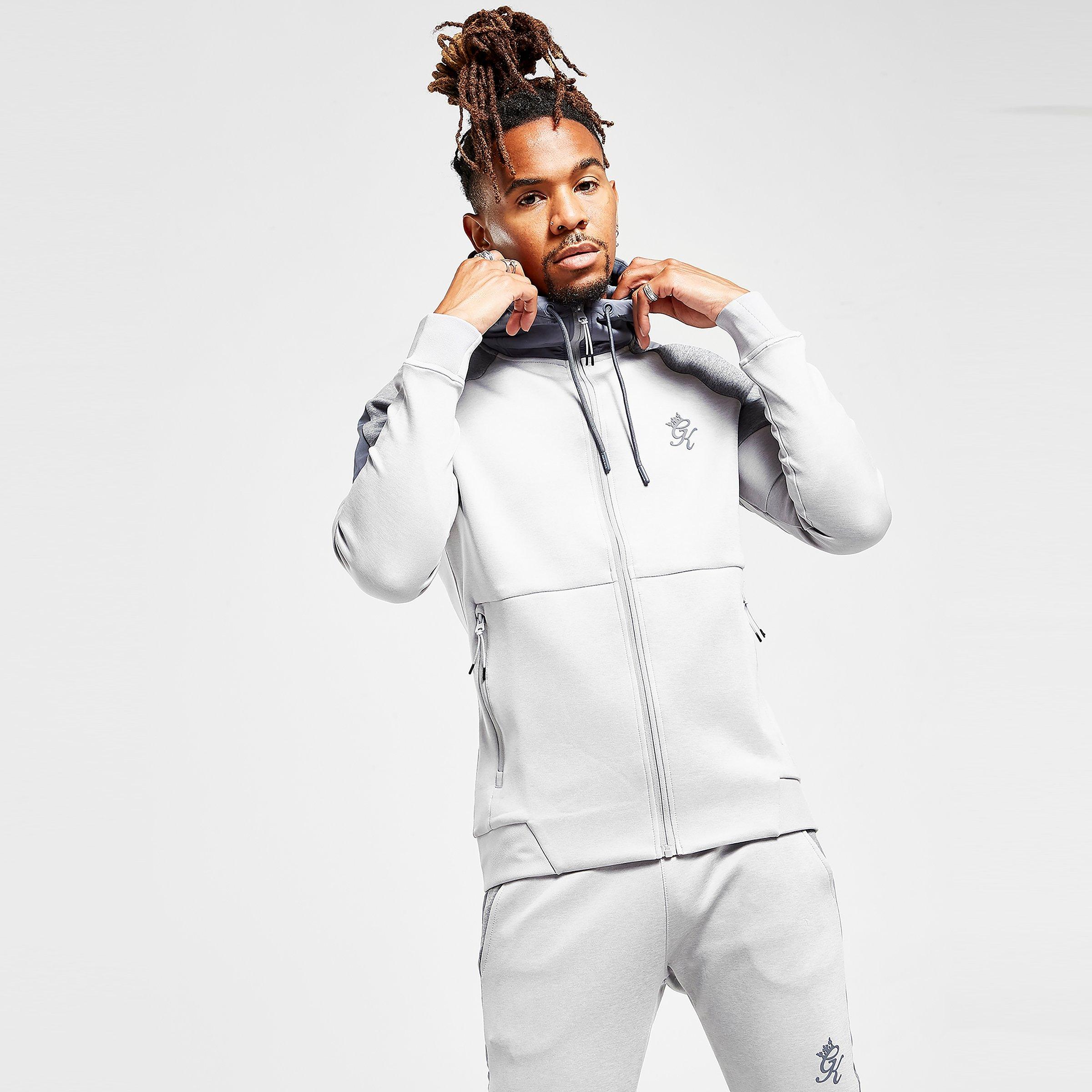 gym king poly zip hooded top