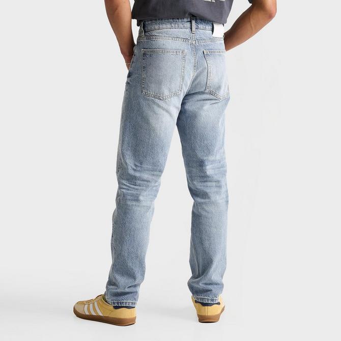 [angle] view of Men's Unlike Humans Cason Relaxed Denim Jeans in Light Blue Click to zoom