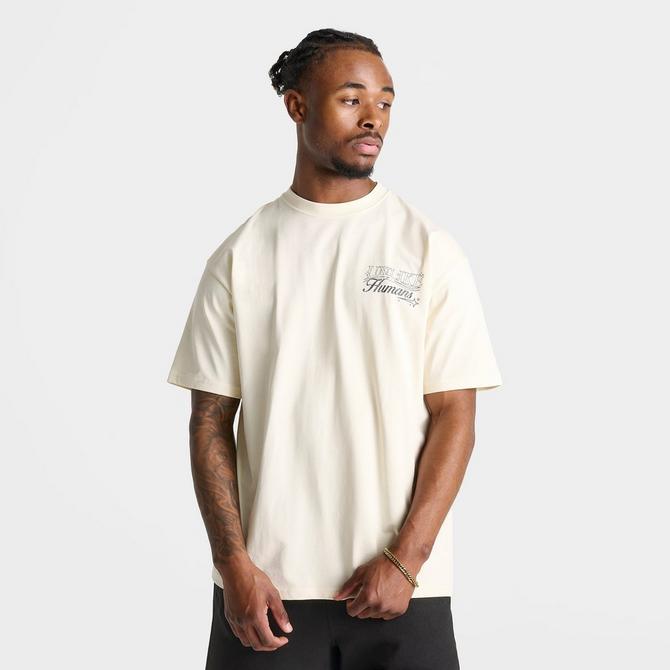 [angle] view of Men's Unlike Humans Grand T-Shirt in Off White Click to zoom