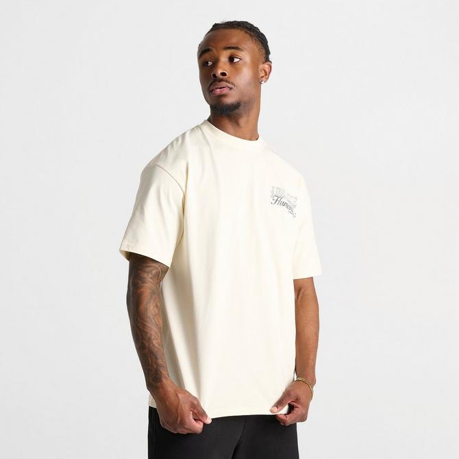 [angle] view of Men's Unlike Humans Grand T-Shirt in Off White Click to zoom