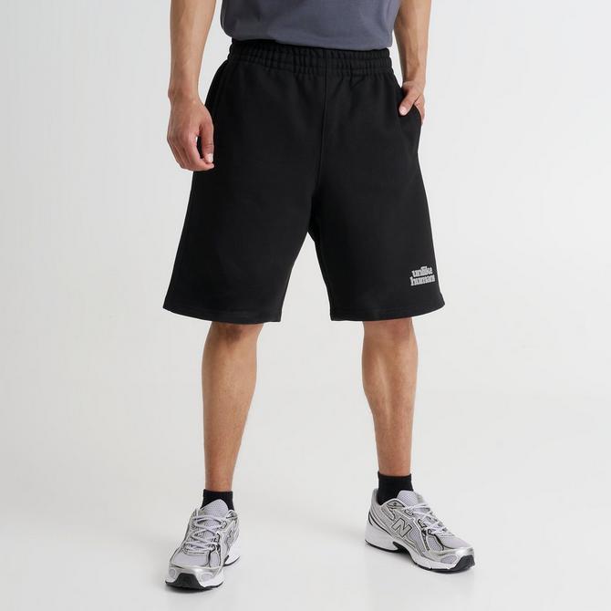 [angle] view of Men's Unlike Humans Bubble Fleece Shorts in Black Click to zoom