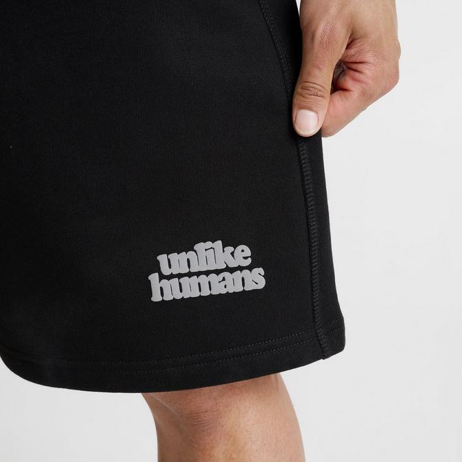 [angle] view of Men's Unlike Humans Bubble Fleece Shorts in Black Click to zoom