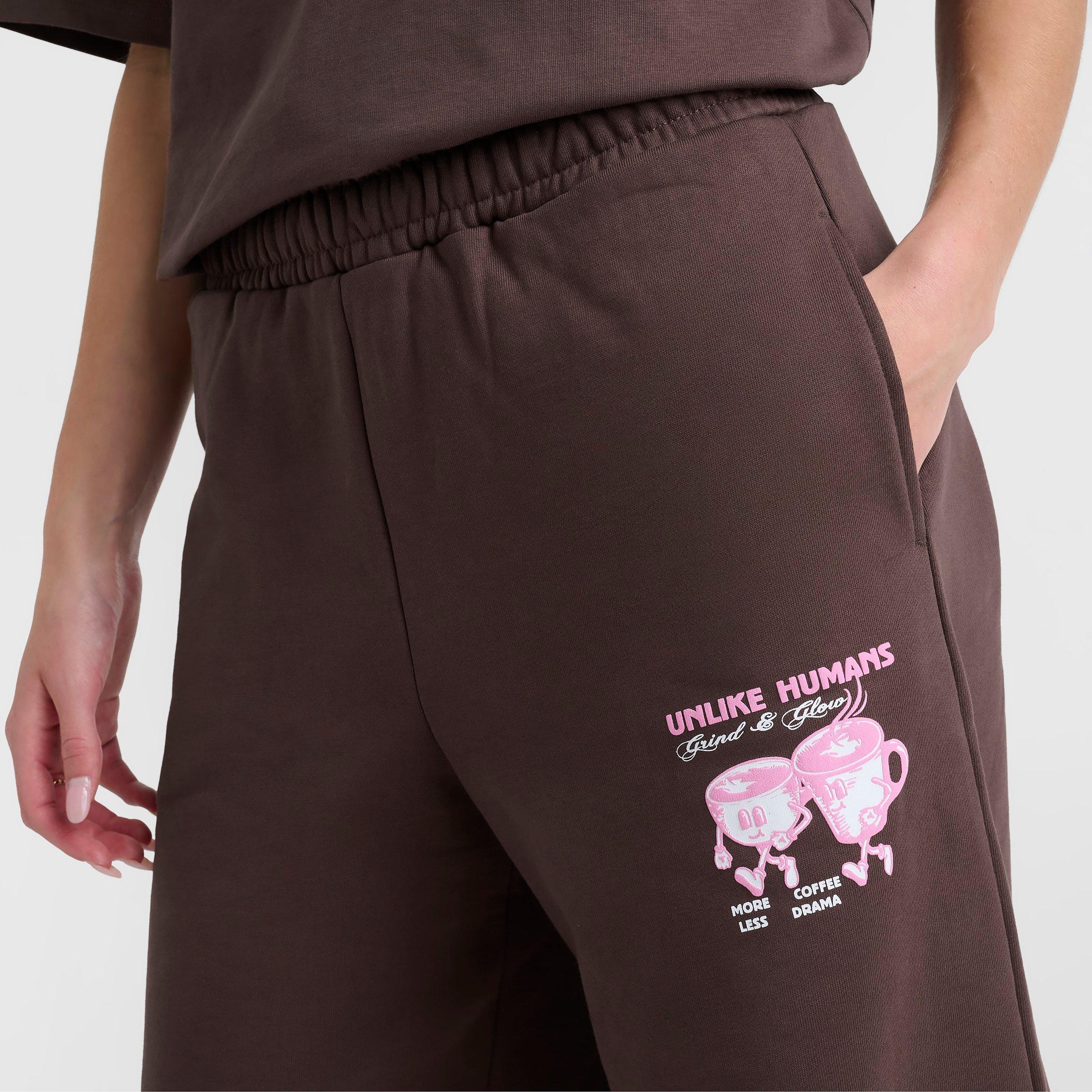 Women's Unlike Humans Coffee Club Wide-Leg Jogger Pants