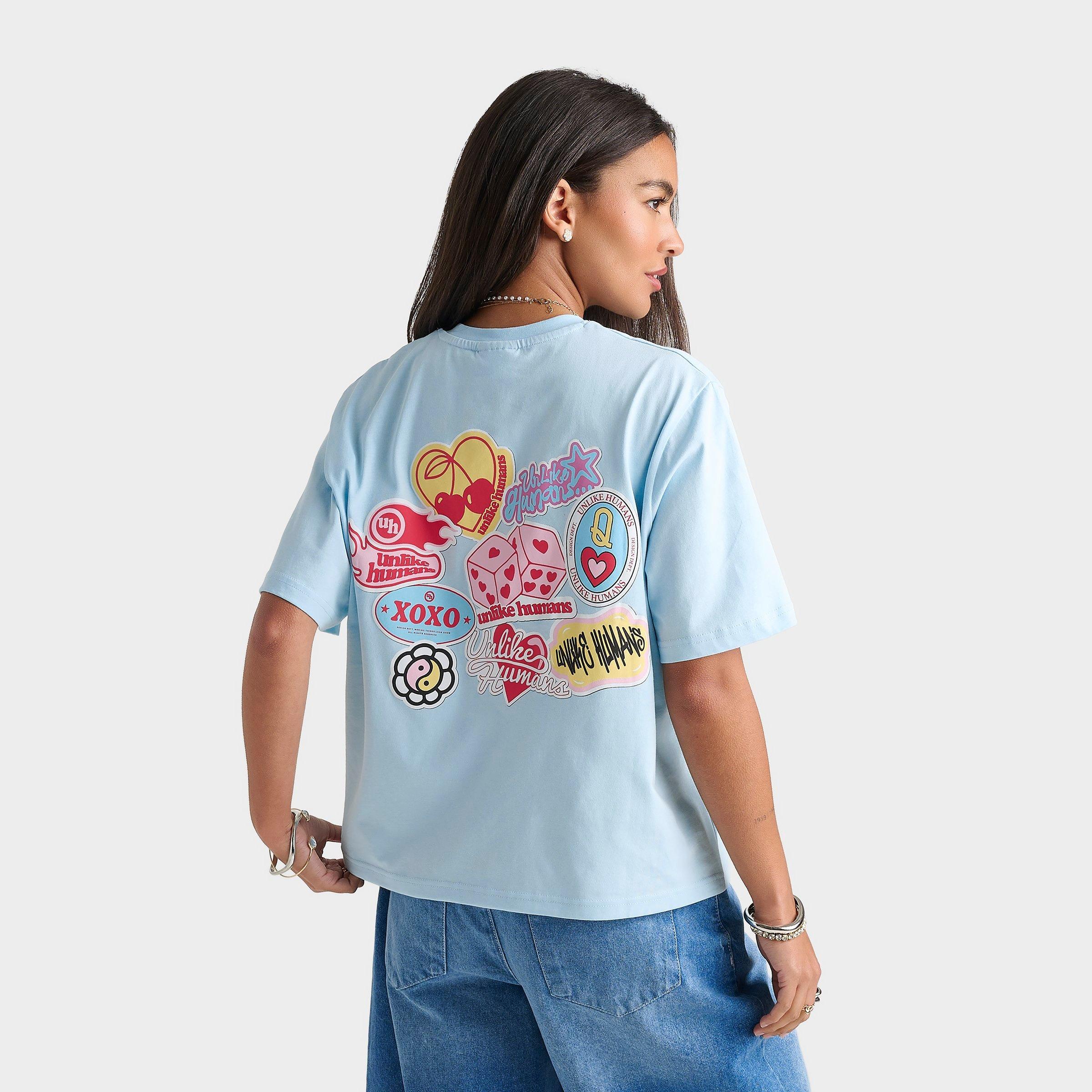 Women's Unlike Humans Patch Boxy T-Shirt | Finish Line