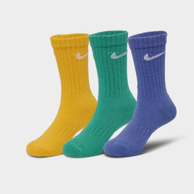 Nike Kids' 6 Pack Youth X-Small Cushioned Crew Socks