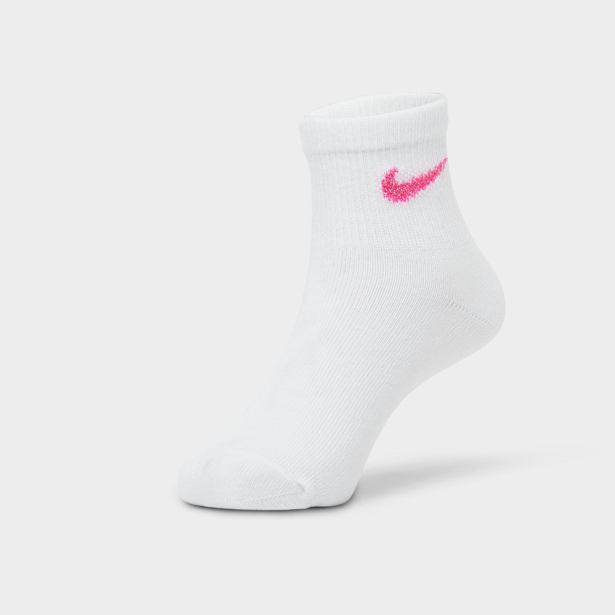 Girls' Toddler Nike Metallic Swoosh Quarter Socks (6-Pack)