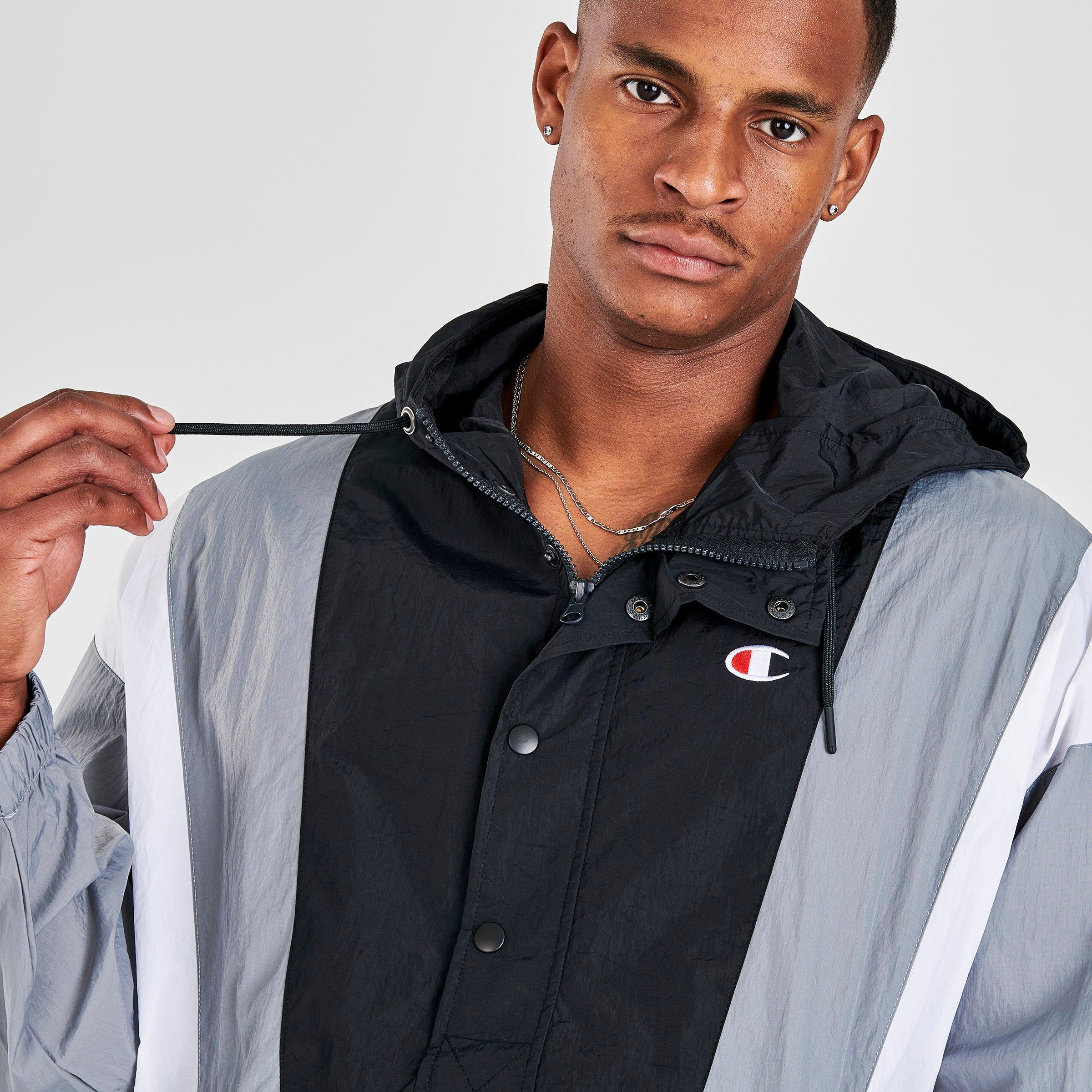 champion jacket mens grey