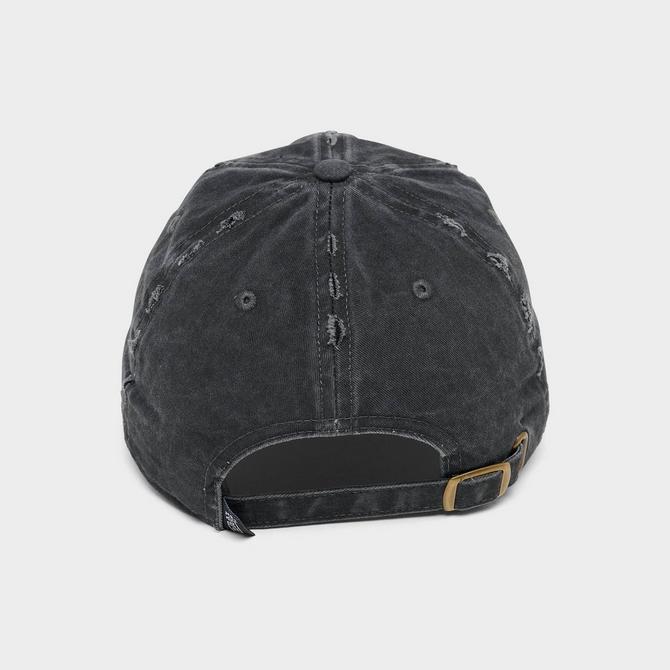 Back view of Von Dutch Busted Dad Strapback Hat in Washed Black Click to zoom