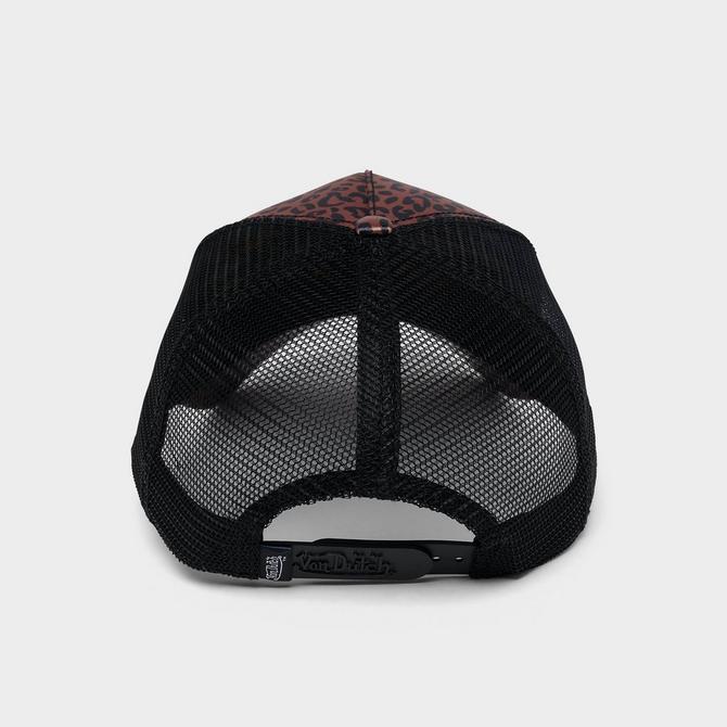 Back view of Von Dutch Satin Trucker Hat in Black/Brown Click to zoom