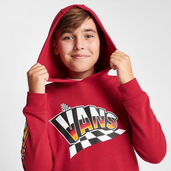 Vans hoodie shop kids red