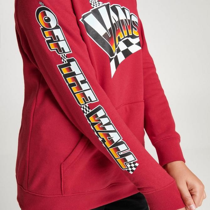 Vans checkered cheap hoodie red