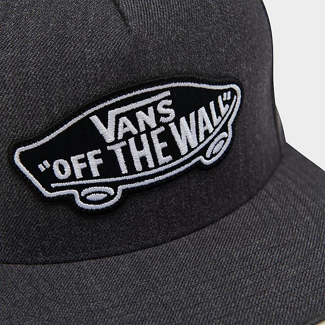 Left view of Vans Classic Patch Snapback Hat in Dark Grey Click to zoom