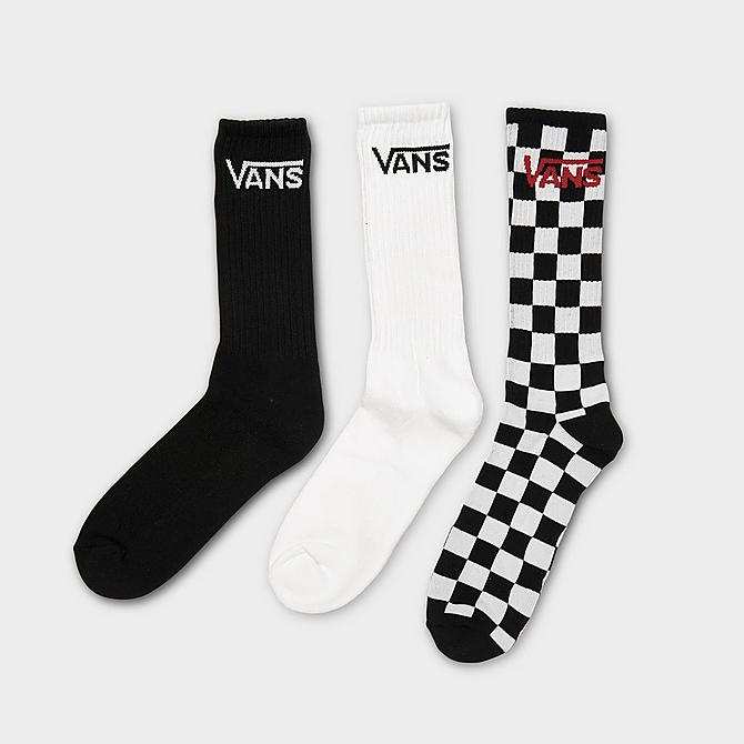 Alternate view of Vans Classic Crew Socks (3 Pack) in White/Black Click to zoom