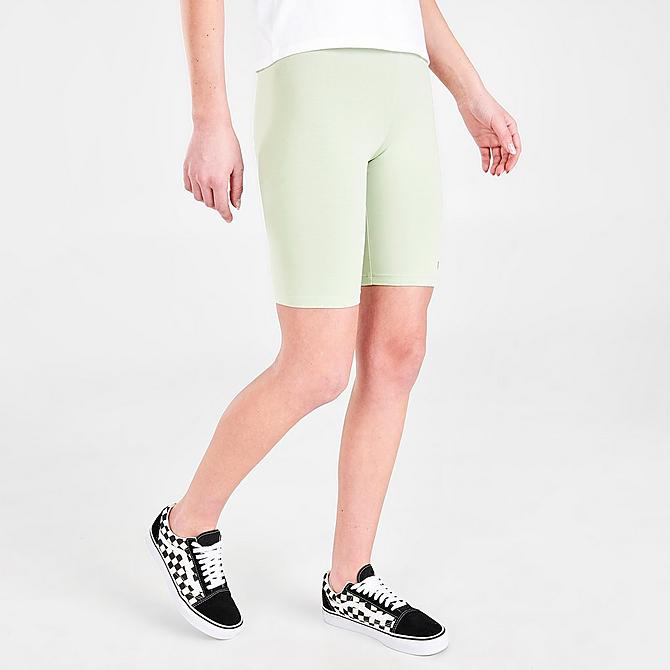 Back Left view of Women's Vans Flying V Short Tights in Celadon Green Click to zoom