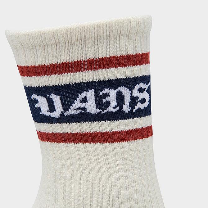 Back view of Vans Stripe Crew Socks in Antique White Click to zoom