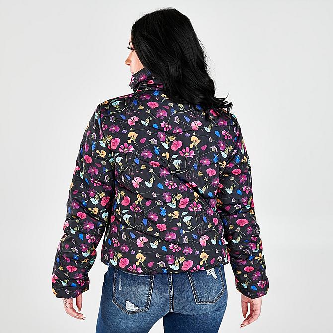 Back Right view of Women's Vans Foundry V Printed Puffer MTE-1 Jacket in Pressed Floral Click to zoom