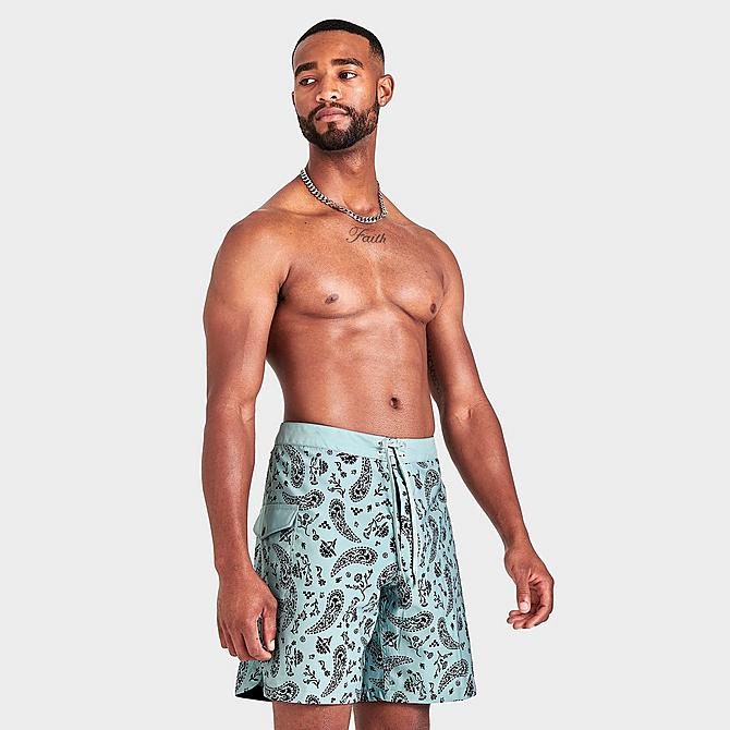 Back Left view of Men's Vans Mixed 18" Board Shorts in Bandana/Paisley Click to zoom