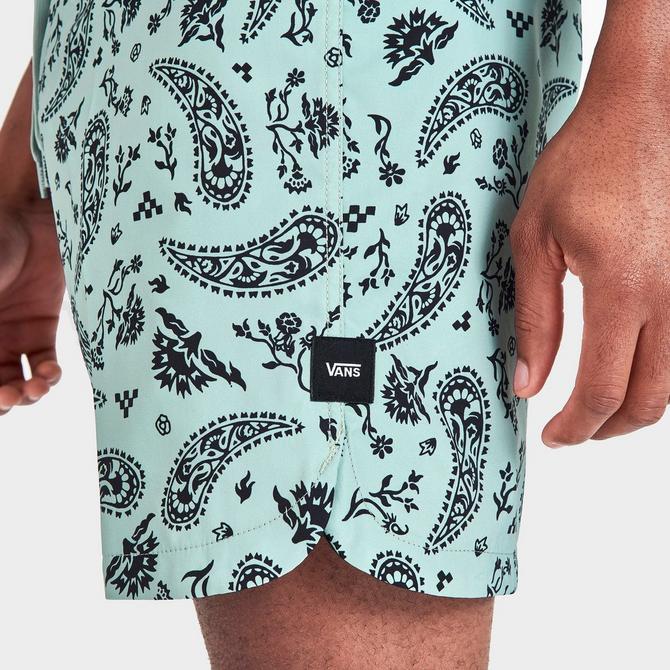 On Model 6 view of Men's Vans Mixed 18" Board Shorts in Bandana/Paisley Click to zoom