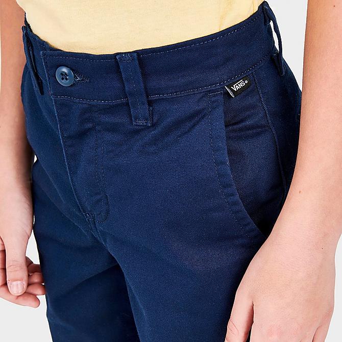 On Model 5 view of Boys' Vans Authentic Stretch Shorts in Dress Blues Click to zoom