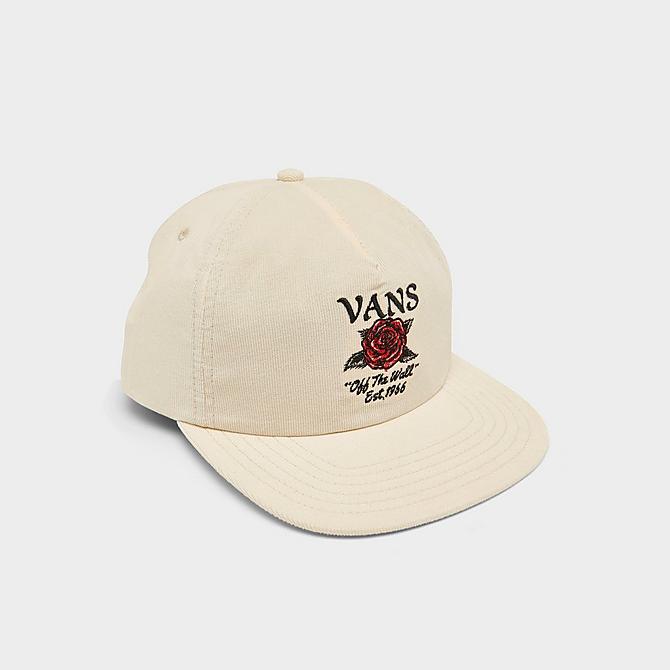 Front view of Vans Howell Shallow Unstructured Snapback Hat in Antique White Click to zoom