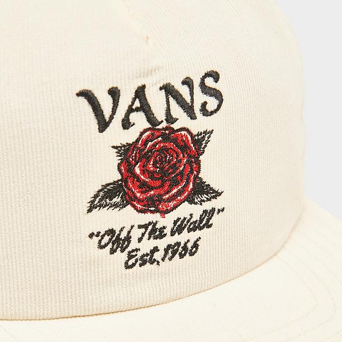 Left view of Vans Howell Shallow Unstructured Snapback Hat in Antique White Click to zoom