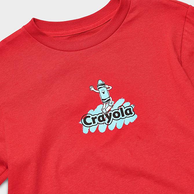 Back view of Kids' Toddler and Little Kids' Vans x Crayola Crayon Long-Sleeve T-Shirt in Chili Pepper Click to zoom