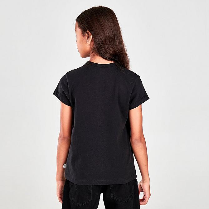 Back Right view of Girls' Vans Mini Butterfly T-Shirt in Black Click to zoom