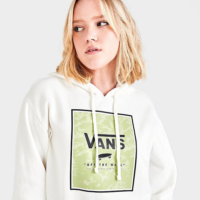 On Model 5 view of Women's Vans Boxed In Water Washed BFF Hoodie in Marshmallow Click to zoom