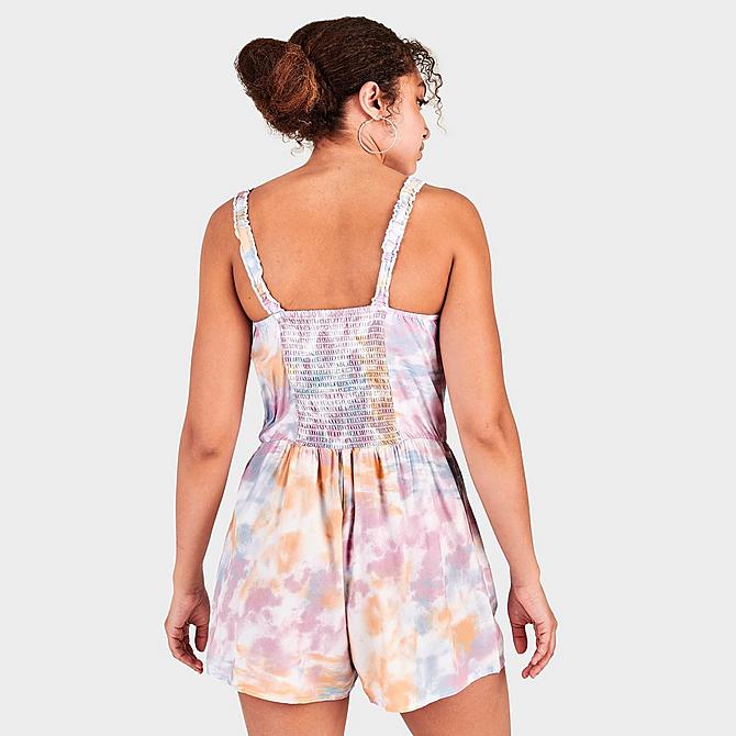 Back Right view of Women's Vans Tri-Dye Romper in Cradle Pink Click to zoom