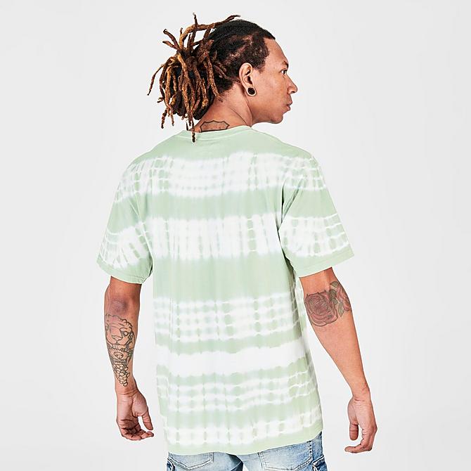 Back Right view of Men's Vans Peace Of Mind Tie-Dye T-Shirt in Celadon Green Click to zoom