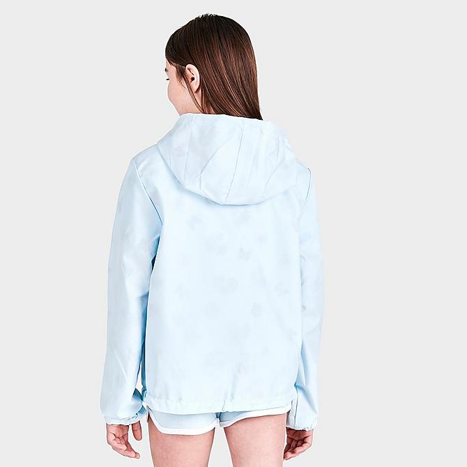 Back Right view of Girls' Vans Reverse Out II Coaches Reversible Jacket in Delicate Blue Click to zoom