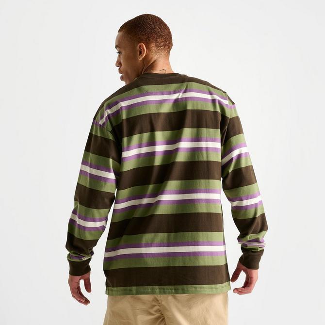 [angle] view of Men's Vans Wilton Knit Long-Sleeve T-Shirt in Demitasse/Loden Green Click to zoom