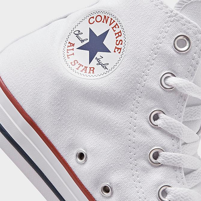 Front view of Women's Converse Chuck Taylor High Top Casual Shoes in Optical White Click to zoom