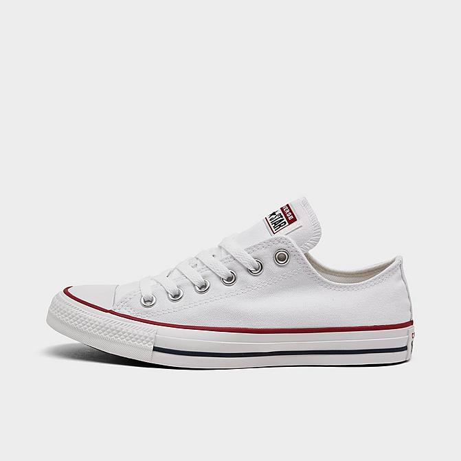 Right view of Women's Converse Chuck Taylor Low Top Casual Shoes (Big Kids' Sizes Available) in Optical White Click to zoom